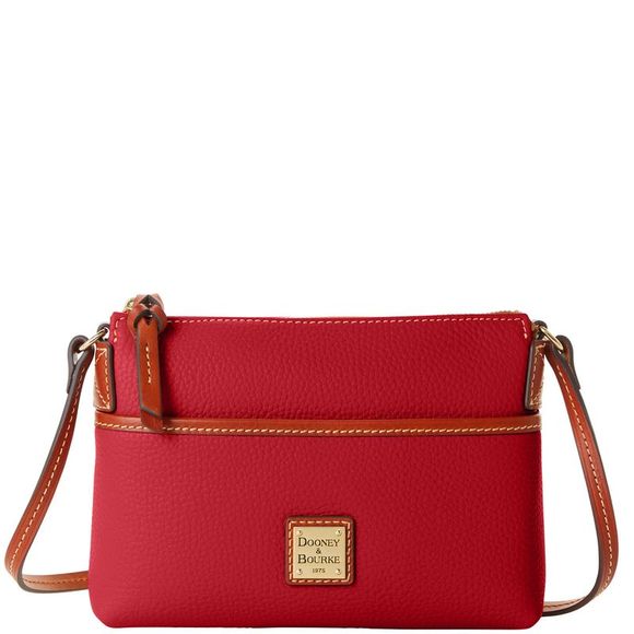Dooney & Bourke Handbags - Dooney & Bourke Pebble Grain Ginger Crossbody Shoulder Bag - Red